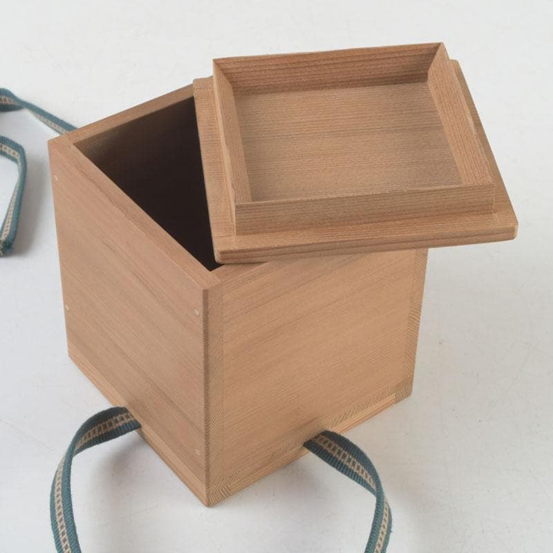 茶道具　天然木　無垢彫　棗　時代箱付　V　9311