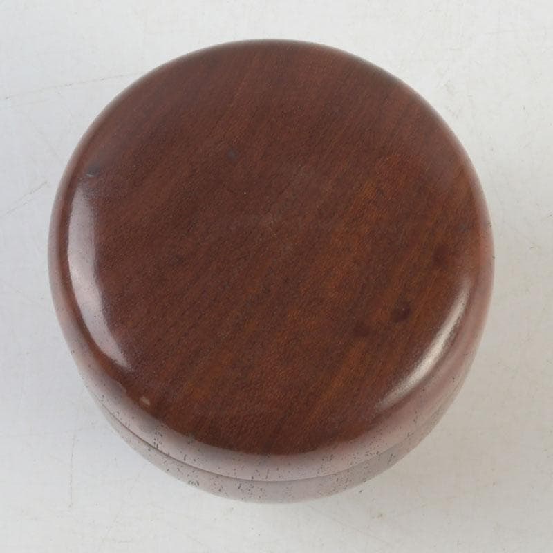 茶道具　天然木　無垢彫　棗　時代箱付　V　9311