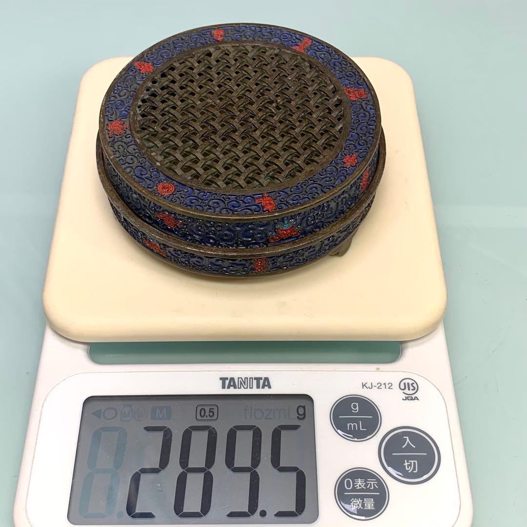 旧蔵　時代物　純銅製・三足香炉兼硯　珍品／文房具・骨董コレクション　レア　美品