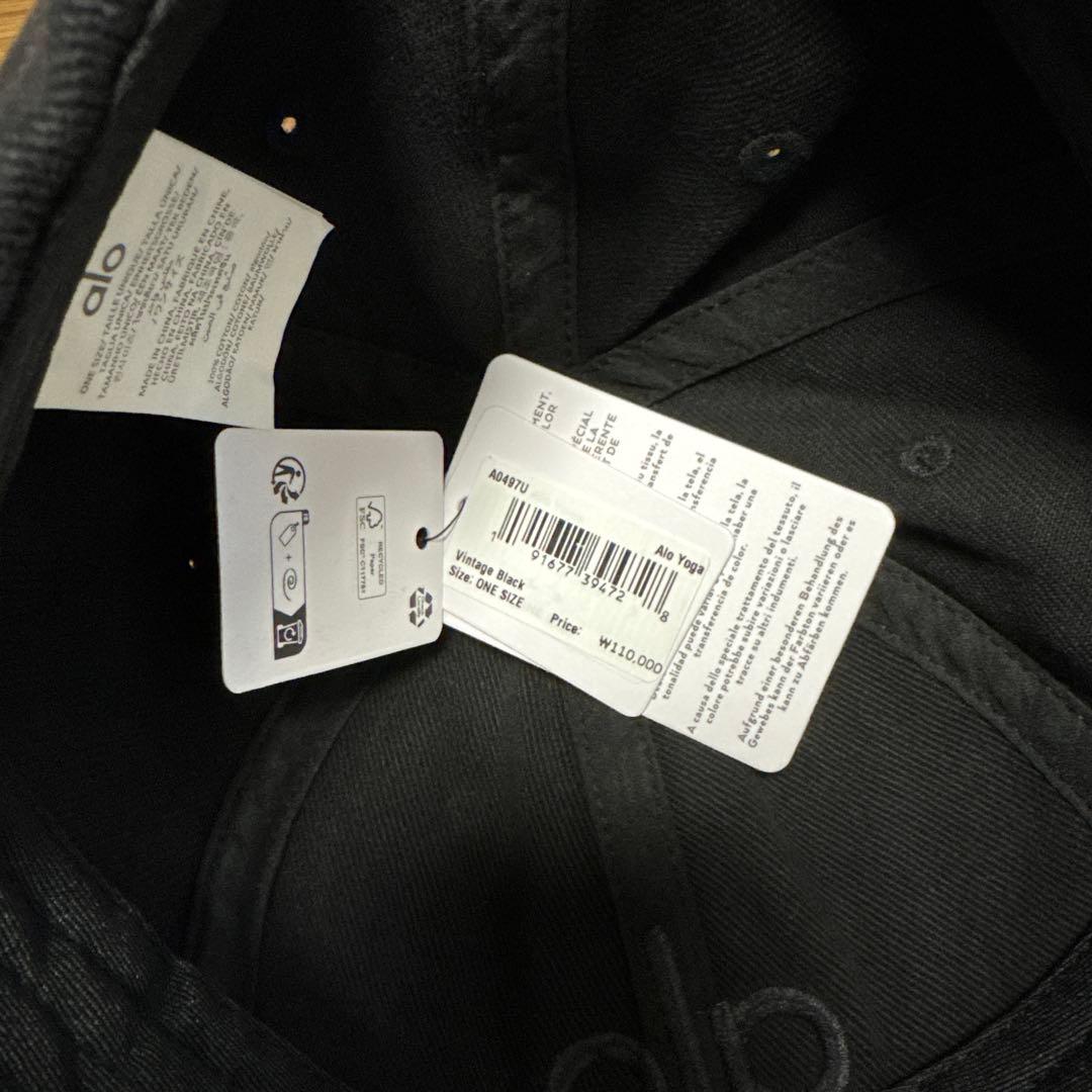 alo キャップ　ビンテージブラック　正規品