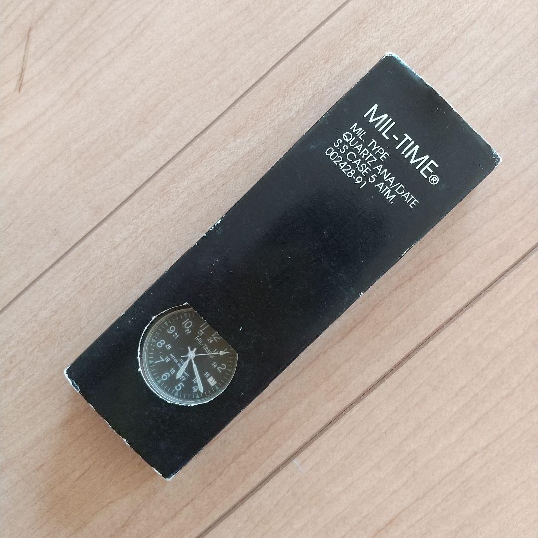 MIL-TIME 防水アナログ腕時計 カーキ