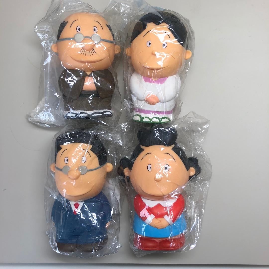 サザエさん一家　オリジナルソフビ貯金箱　年代物