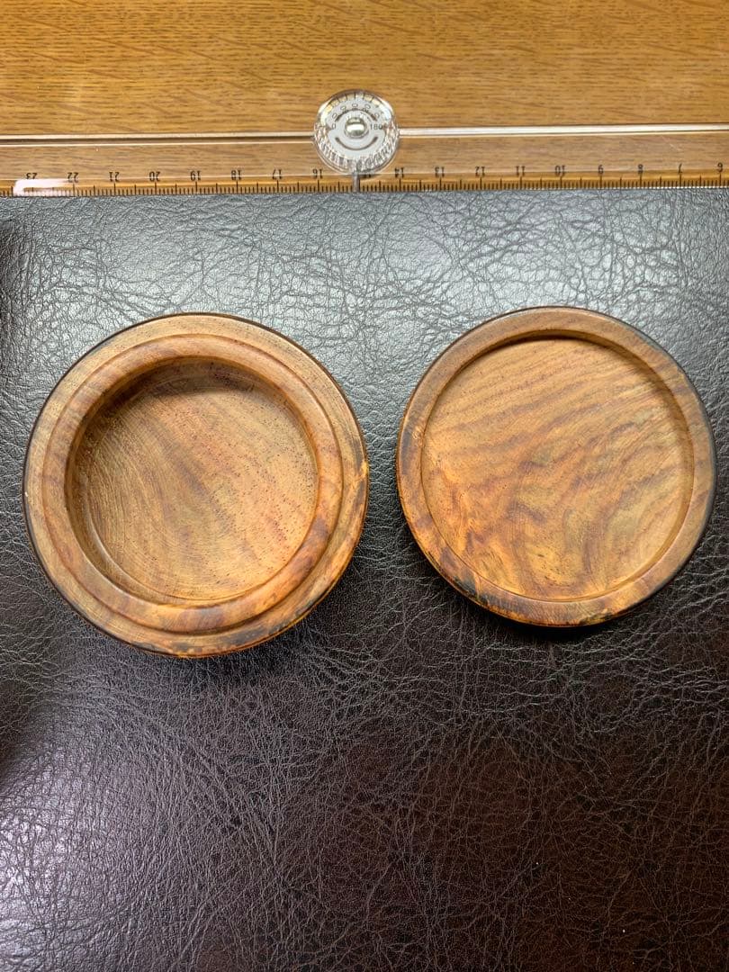 唐木製 蓋付き小物入れ 黄花梨風 木工芸品 文房具箱