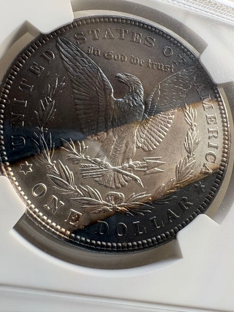 【銀貨保証】1897年銘　モルガンダラー　銀貨　NGC鑑定　UNC判定