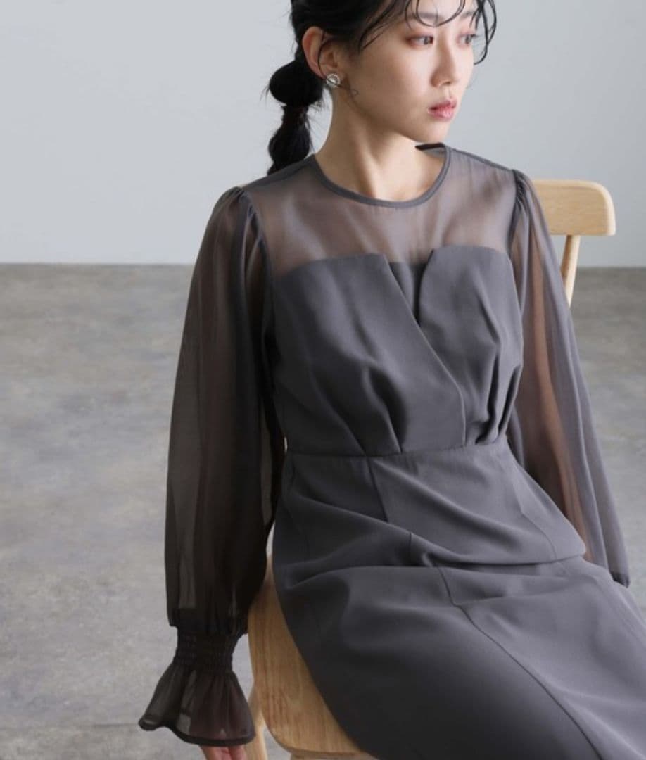 オケージョンドレス チャコール XL