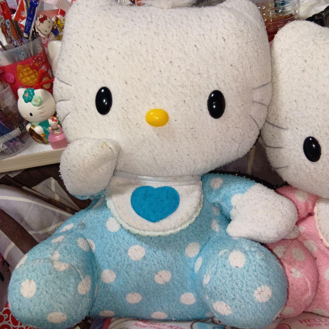 ハローキティとダニエル2004年ベビーぬいぐるみ 水色とピンク