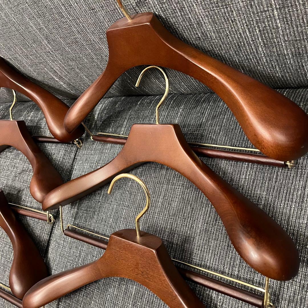 木製スーツハンガー 6本セット