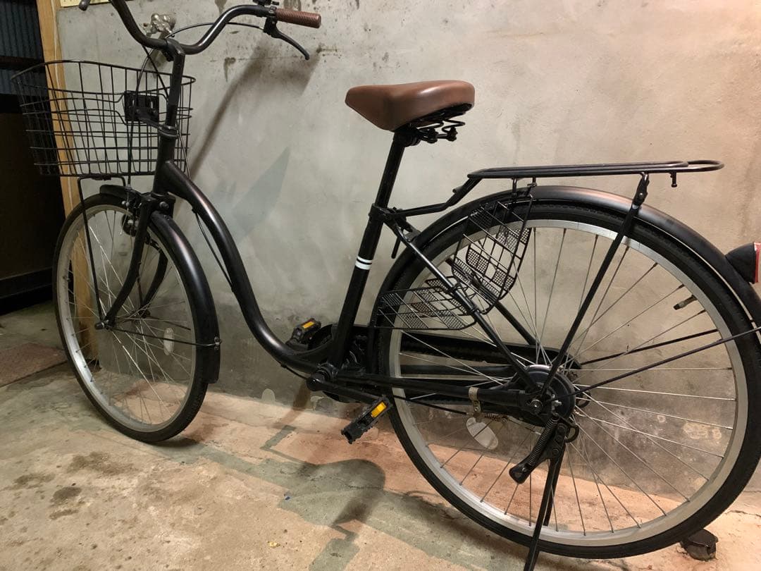 シティサイクル ブラック 26インチ 【安心の整備つき】