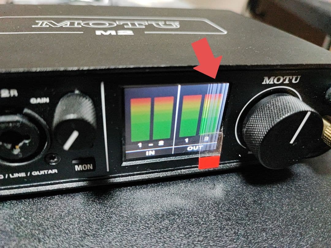 MOTU M2 インターフェース【液晶破損有り】