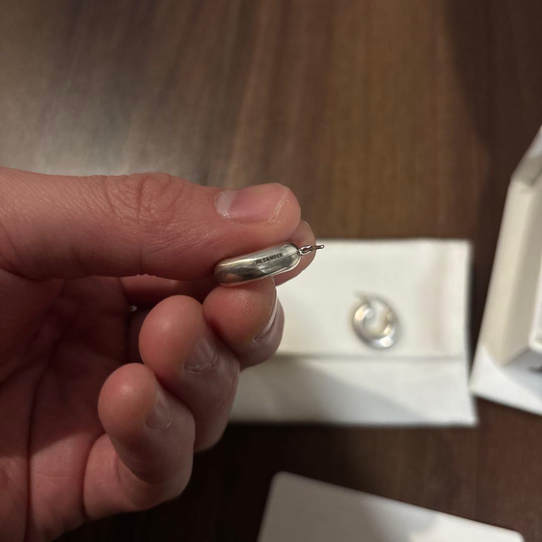 jil sander ピアス　両耳　シルバー　フープ