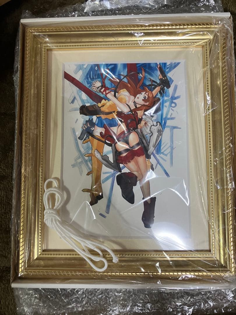 爆裂天使　額装複製原画　シリアルナンバー入り　白亜右月