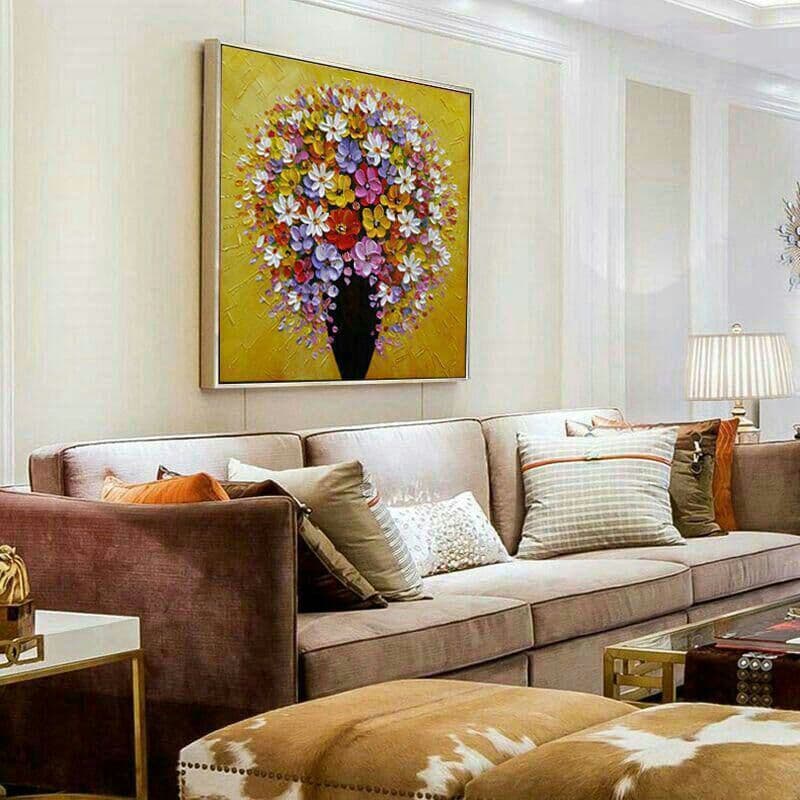 純粋な手描きの手作り油絵Q