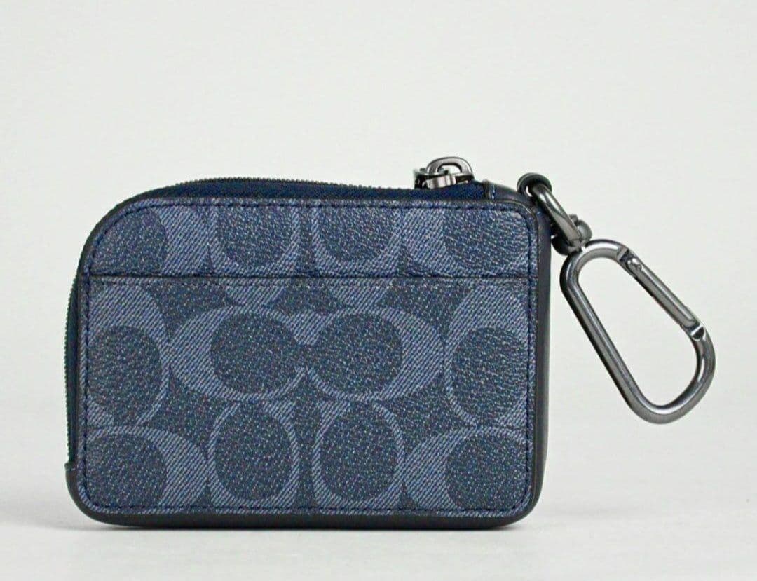 COACHアウトレット/Lジップキーケース＊デニム＊新品