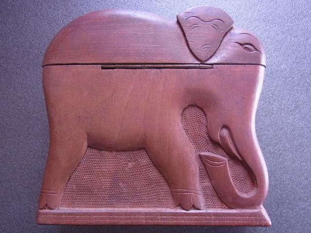 アールデコ　象　煙草入れ　タバコ　シガレットケース　置物　戦前　戦後　昭和レトロ
