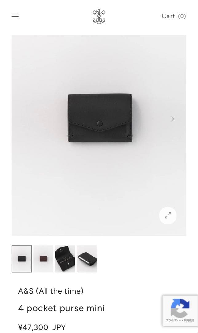 小物 arts&science 4 pocket purse mini