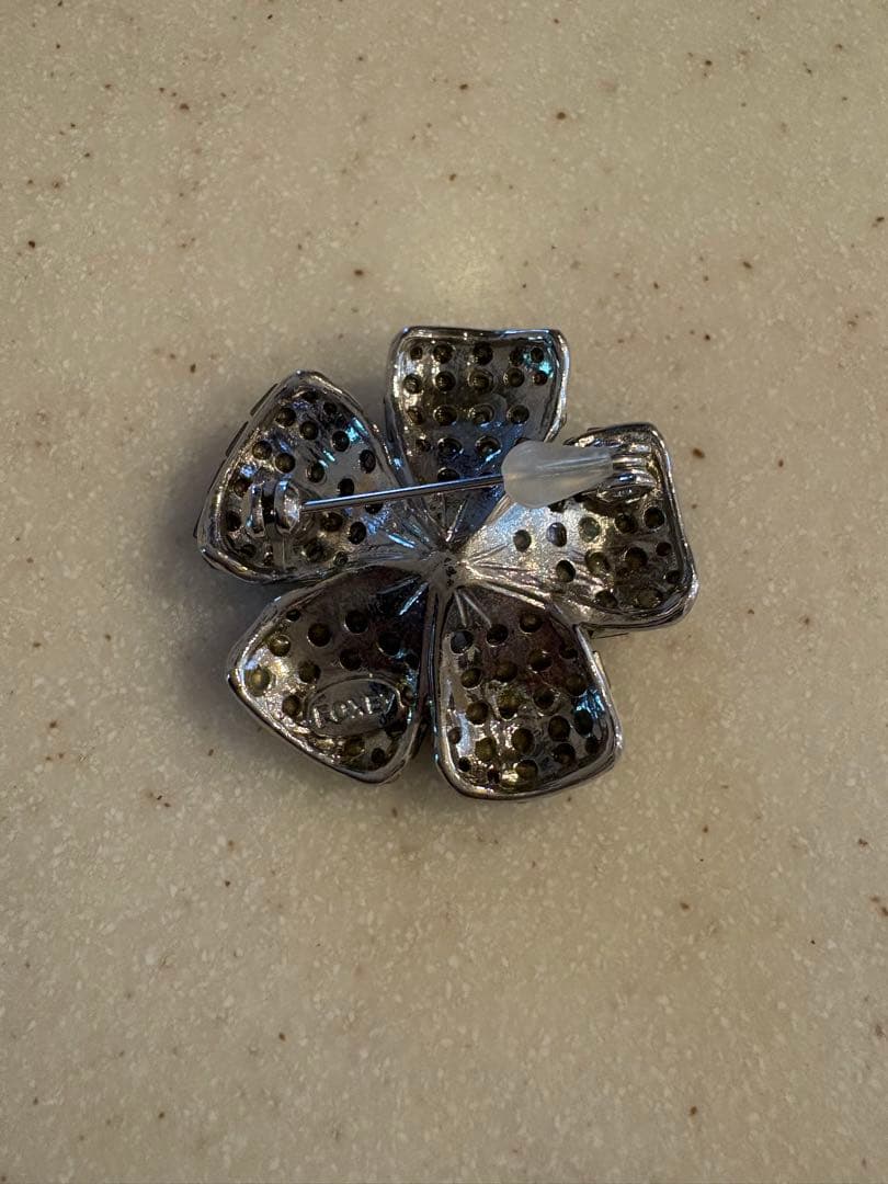 【美品】フォクシー ブローチ　お花 ストーン　FOXEY