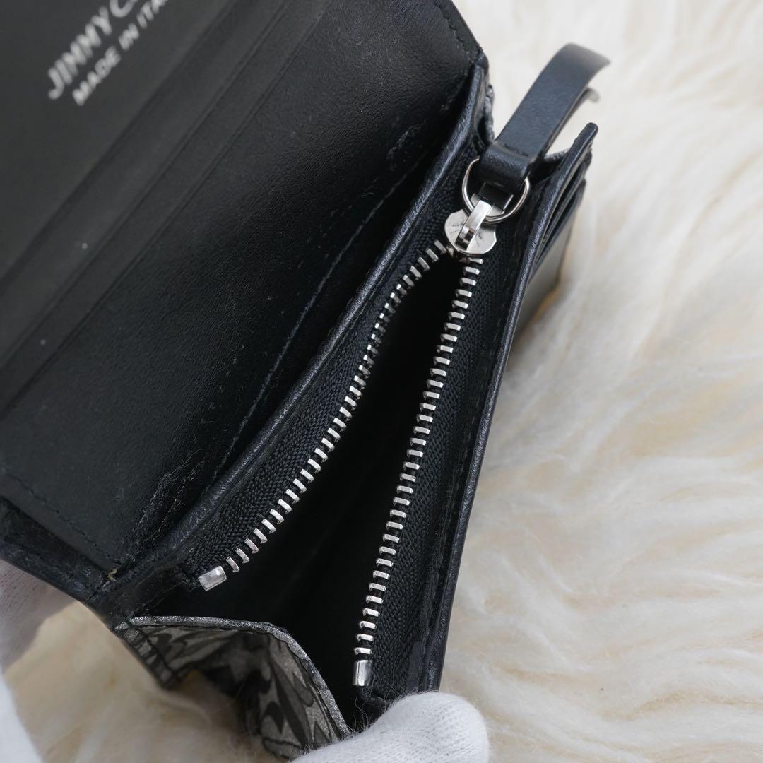 ほぼ未使用品　箱・タグ付き　jimmy choo ジミーチュウ　折り財布　ロゴ