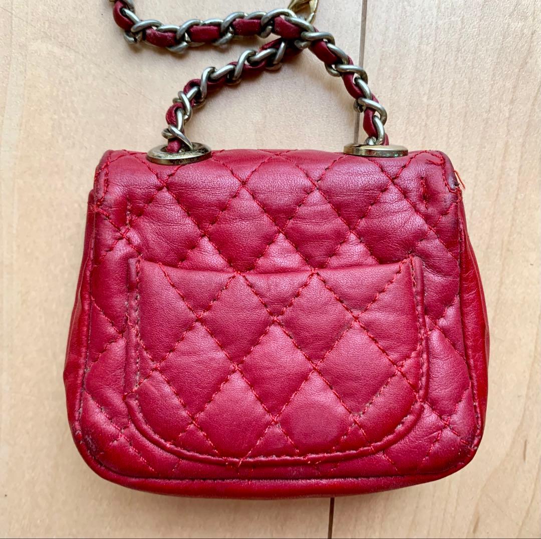 【CHANEL】ミニミニ マトラッセ 赤 ヴィンテージ