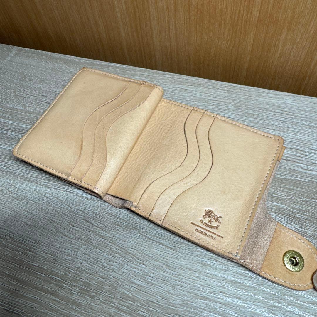 イルビゾンテ　折り財布　男女問わず ナチュラルヌメ IL BISONTE