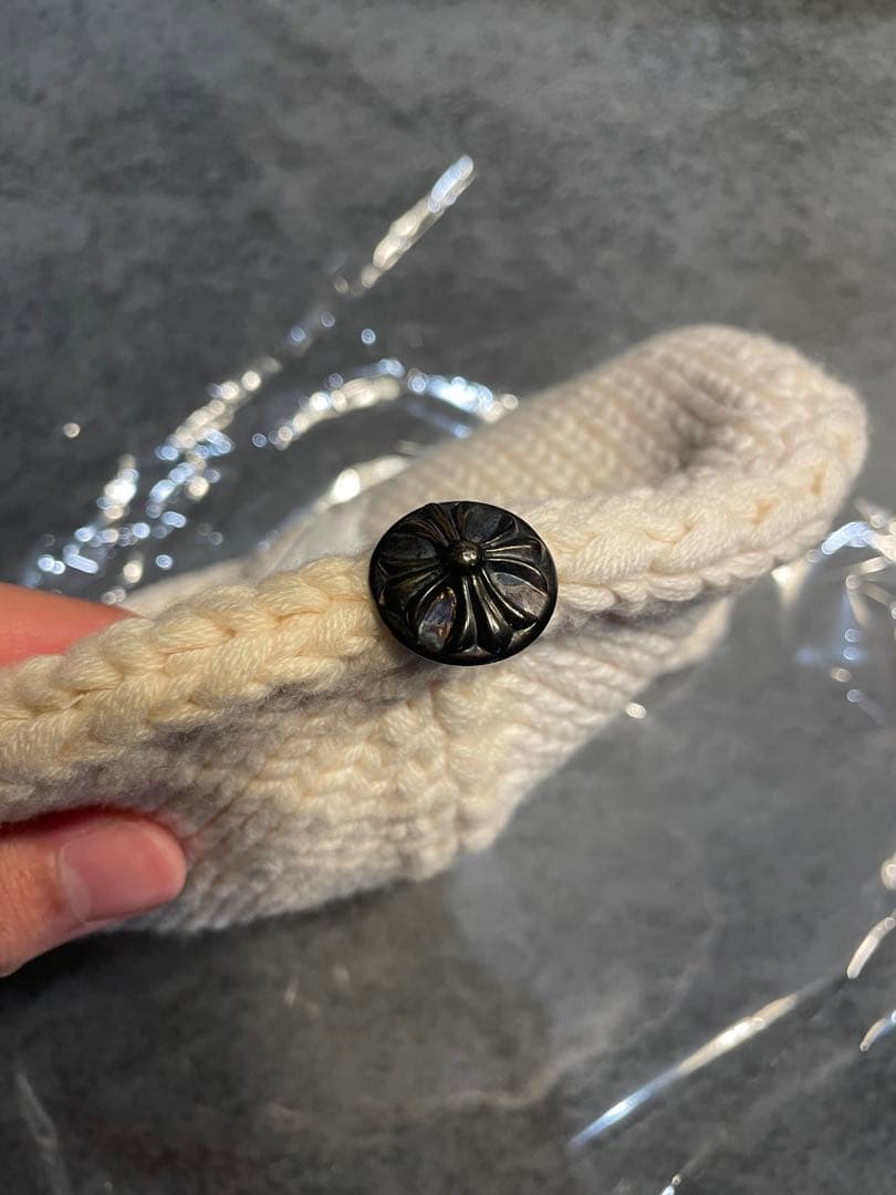 超希少　クロムハーツ　カシミヤニット帽　クロスデザイン