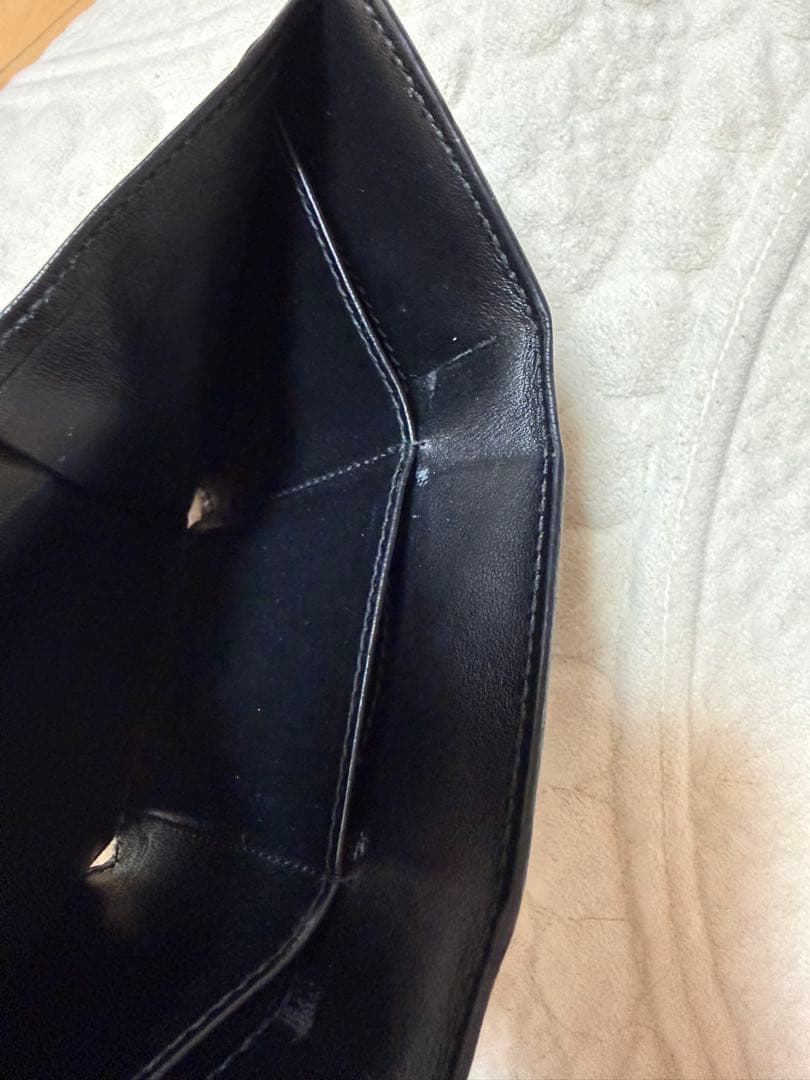 PRADA☆ブラックレザー 三つ折りミニウォレット