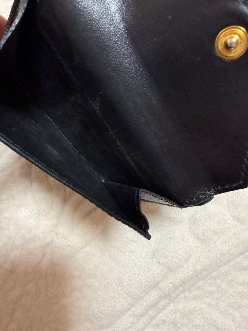 PRADA☆ブラックレザー 三つ折りミニウォレット