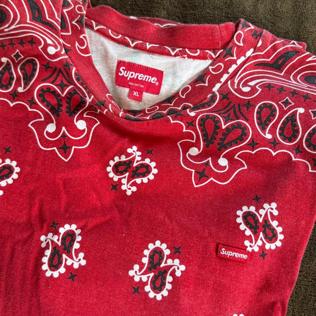 Supreme Small BoxTee バンダナRED XL