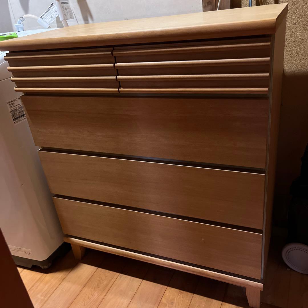 木製 5段チェスト ナチュラル