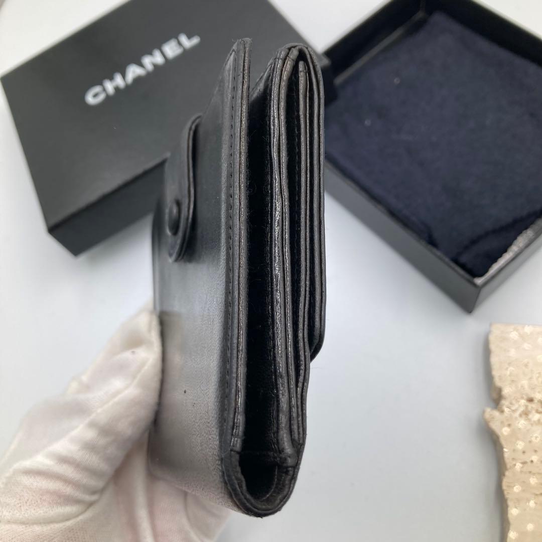 ！極美品！　CHANEL シャネル　ブラック　ラムスキン　12AK