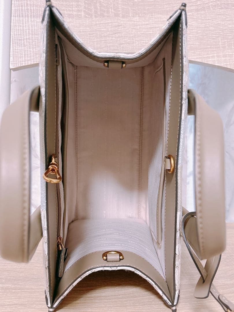 ★ケイトスペード★マンハッタン スペードフラワー ジャガード ベージュ