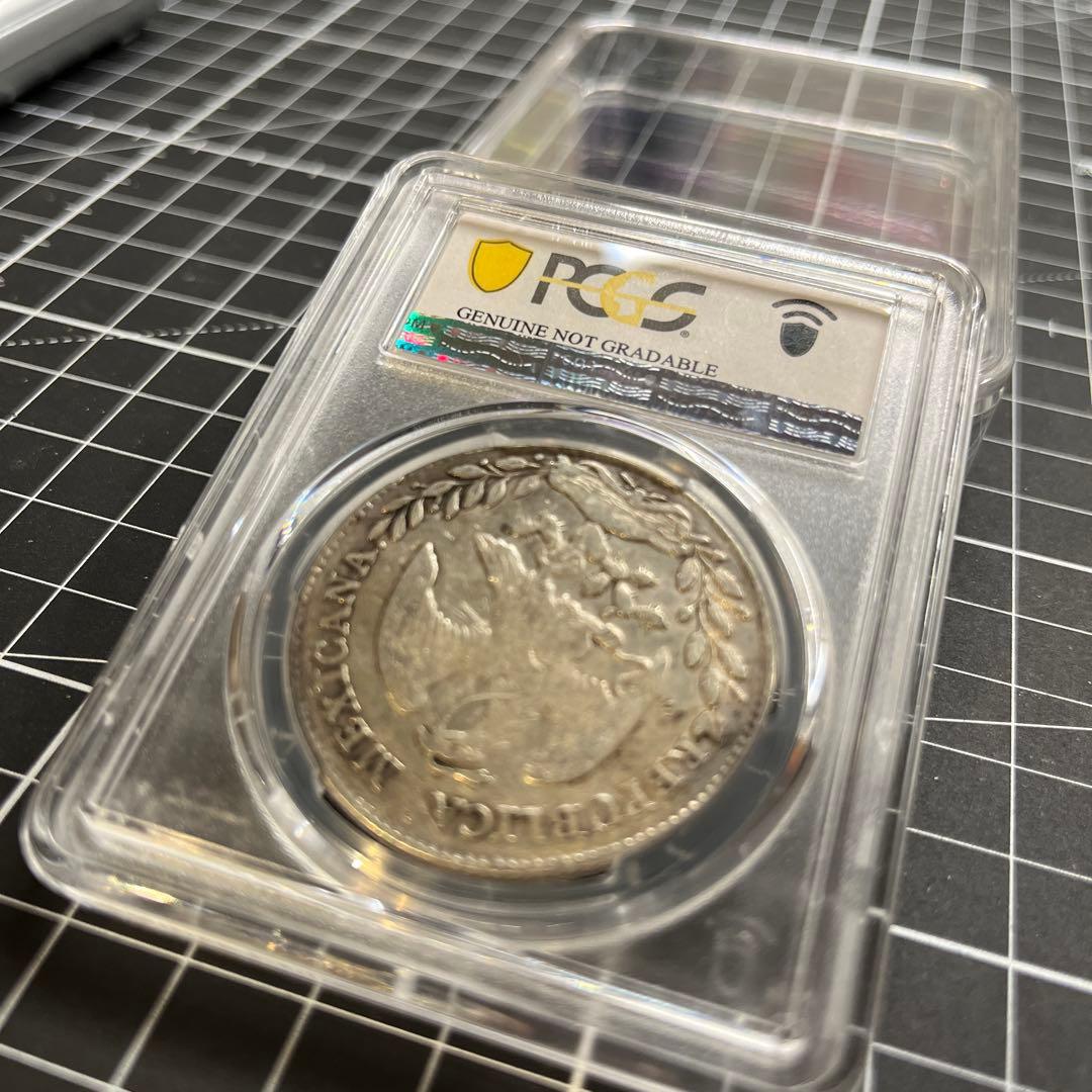 大珍❗️1880年メキシコDO TB 8レアル銀貨PCGS認定