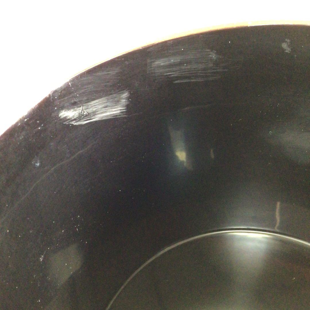 Ｐ８８７　水指　『藤波作』『朱塗内黒』『手桶水指』　共箱　茶道具