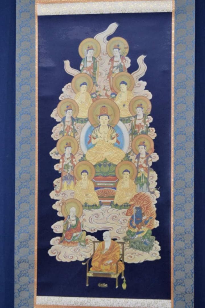 【複製】作者不詳/弘法十三佛図/十三仏図/工芸品/掛軸/名家伝来/AA-332