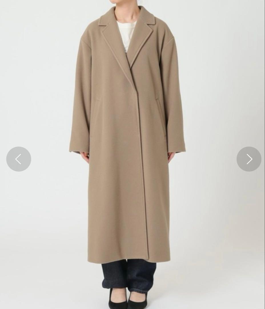 SLOBE IENA SUPER100 ロングチェスターコート　38 モカ