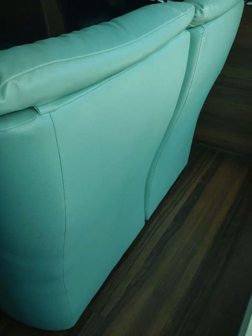 ミントグリーン 2人掛けソファ ハイバックソファ ニコイチ