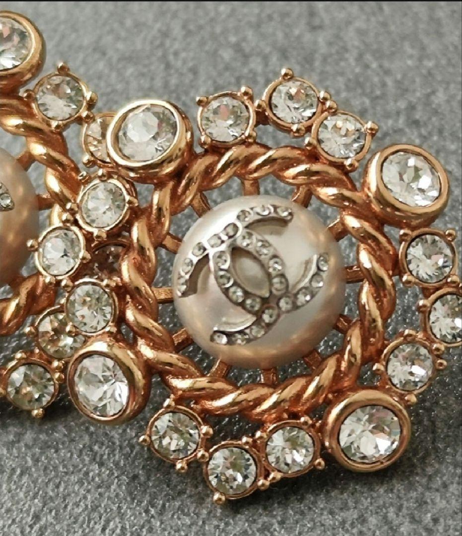 激レアシャネル CHANEL ピアス ココマーク パール　ラインストーン