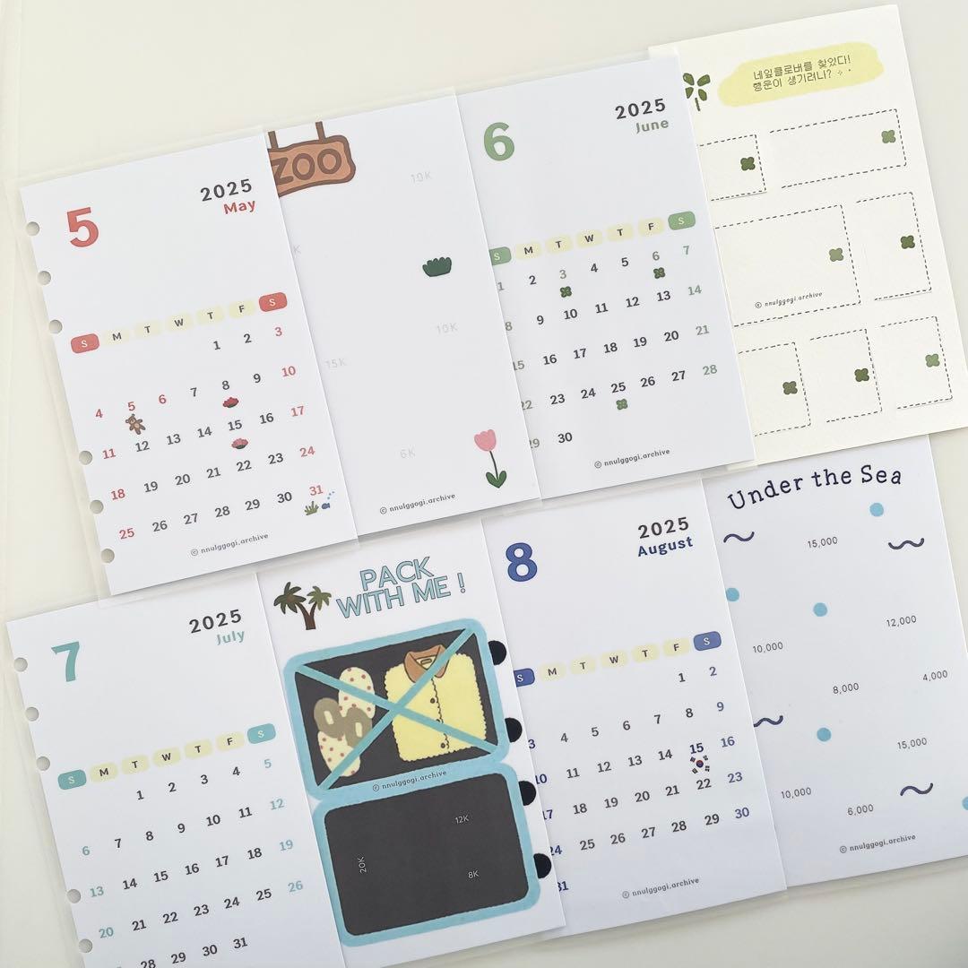 新春セール　韓国　貯金　アクリルバインダー　カバー　リフィル　1年分　ジップ