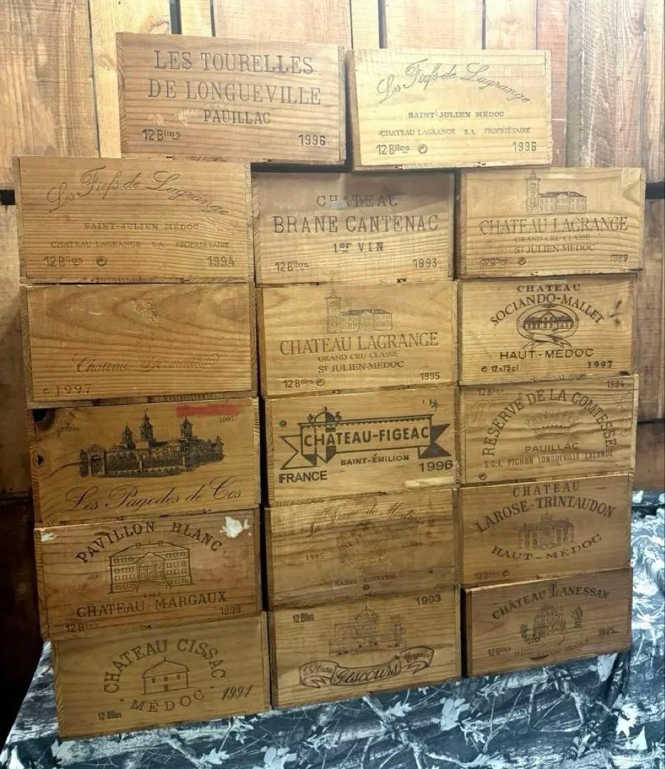 9/23限定値引‼️ワイン 木箱 ヴィンテージ アンテーク 19箱 1990年代