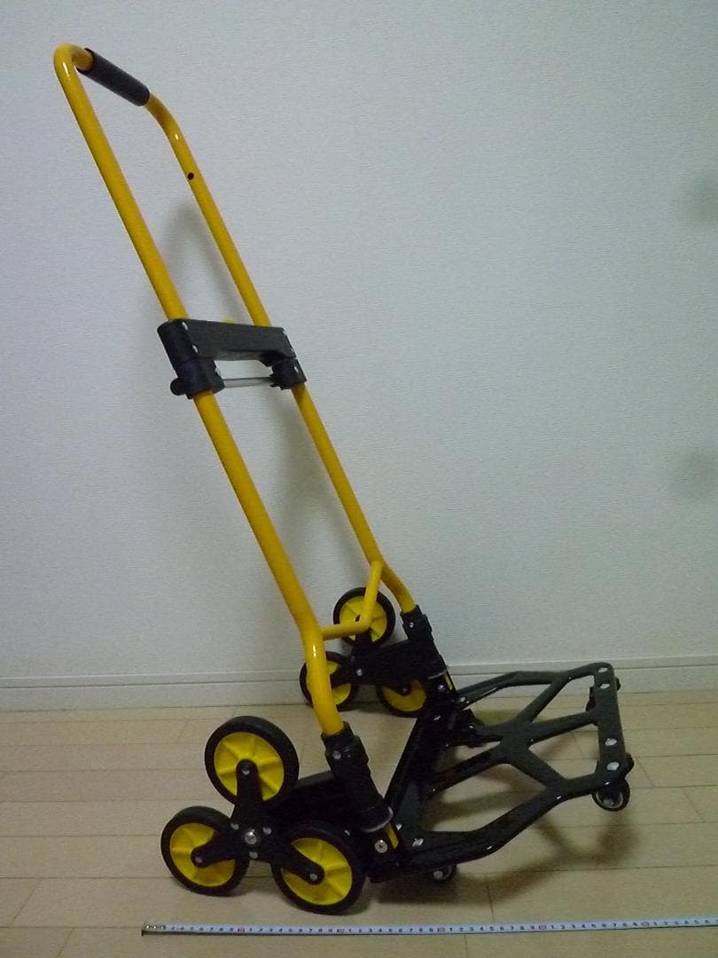 折りたたみ式キャリーカート イエロー/ブラック