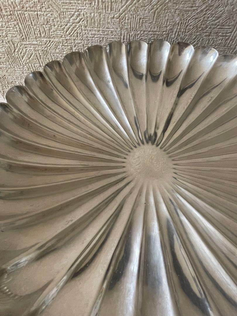 クラシック銀仕上げの製品大皿 菓子器　アンティーク