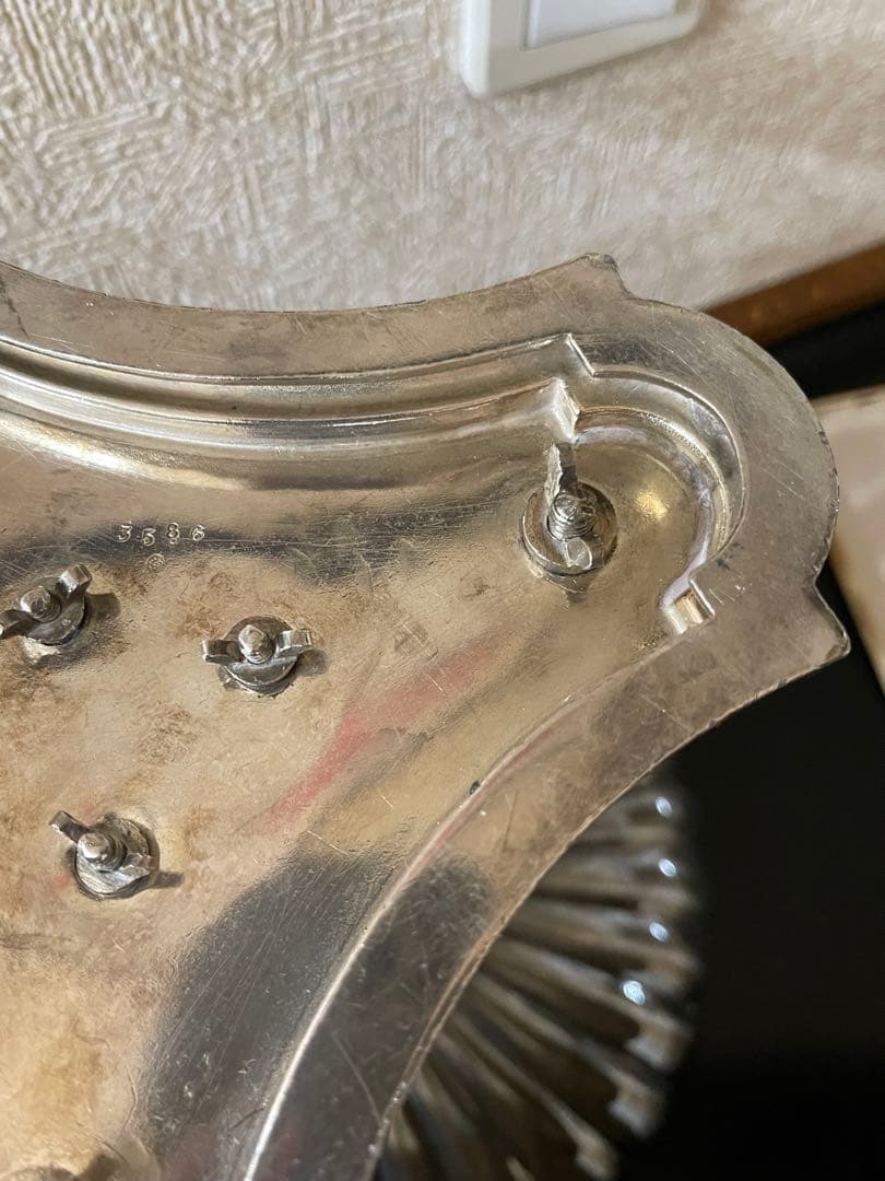 クラシック銀仕上げの製品大皿 菓子器　アンティーク