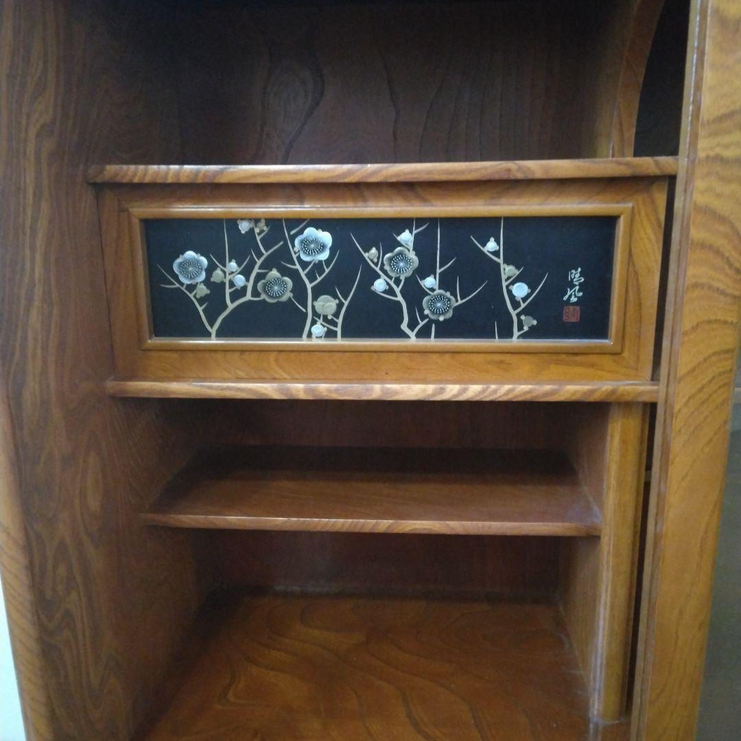 茶箪笥 ガラス扉付き 収納家具