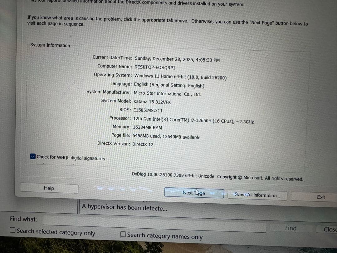 Windowsアクセサリー MSIRTX4060 Katana-15-B12VFK 15.6/Core i7