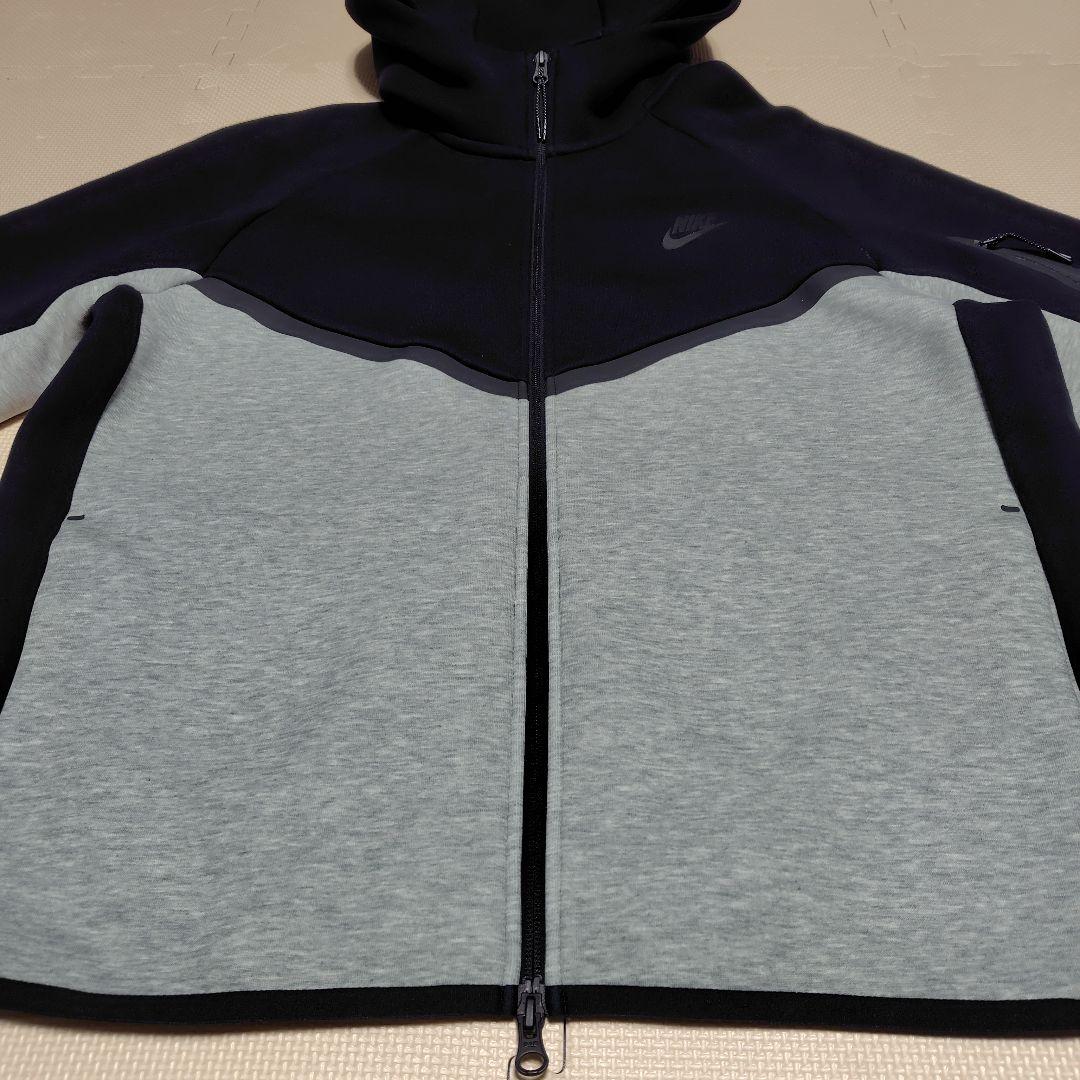 NIKE ナイキ　テックフリース フルジップ ウィンドランナー フーディ　黒×灰