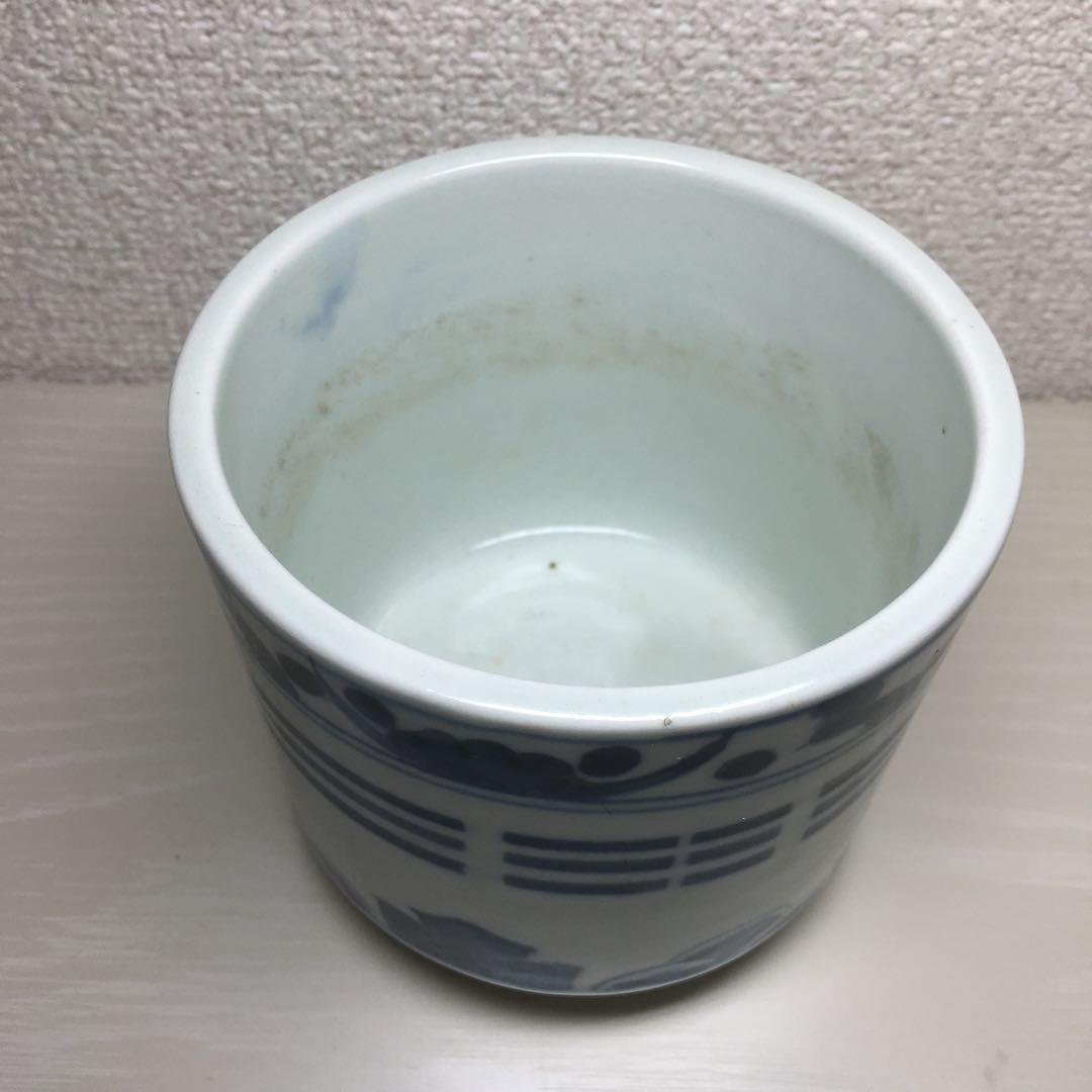 中国美術 青花 八卦紋爐 福山寿海　南京染付香炉　大明成化年製