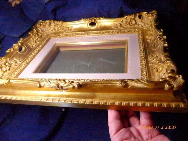 美品　素晴らしいモールドのゴールドフレーム 油彩画SM用