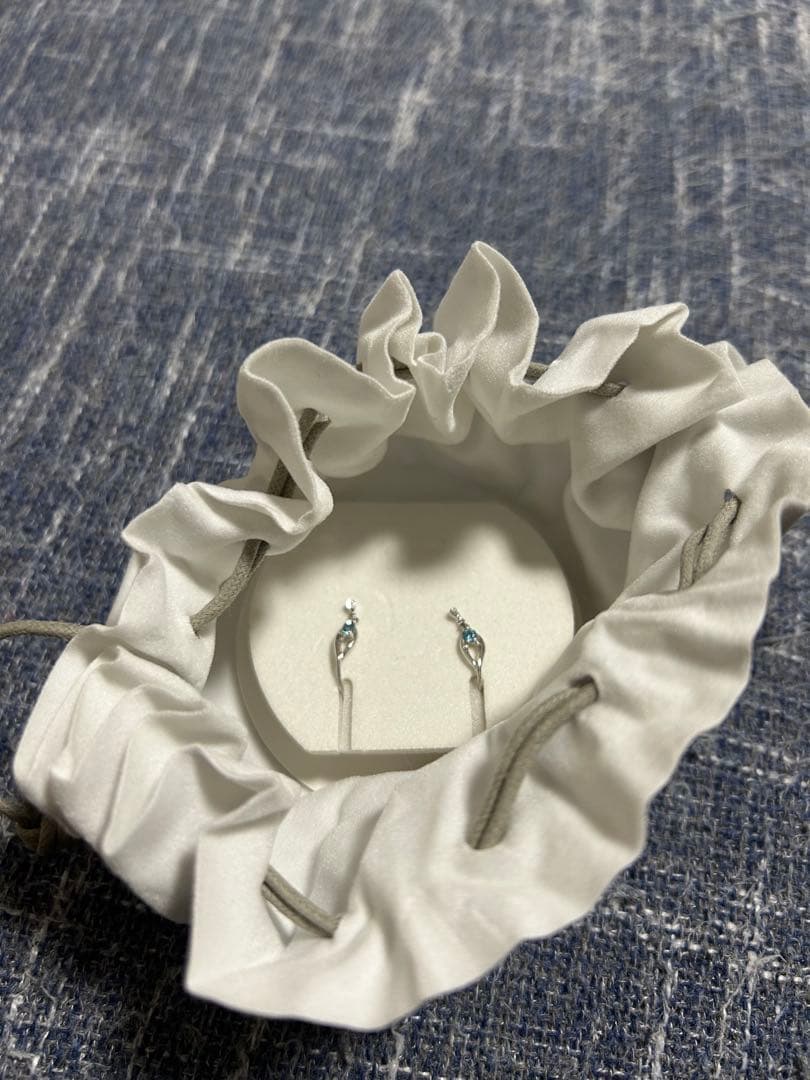 STAR JEWELRY k10 ピアス(ダイヤモンド・ブルートパーズ)