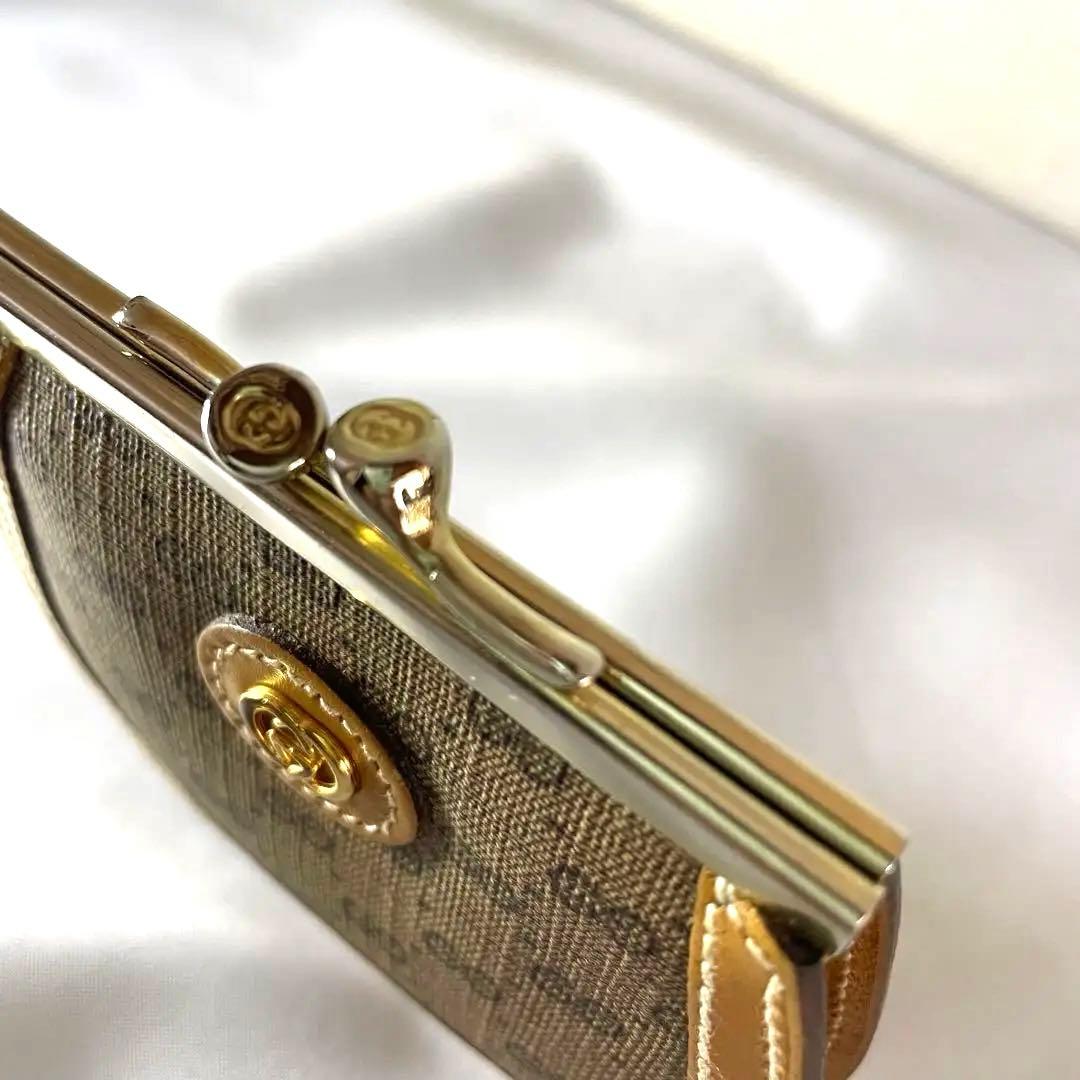 番号15 美品　【グッチ】 インターロッキングG がま口 ケース GG