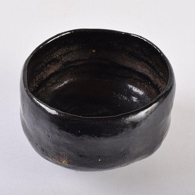 茶道具　楽吉左衛門　弘入作　黒楽茶碗　時代箱　D　R8992