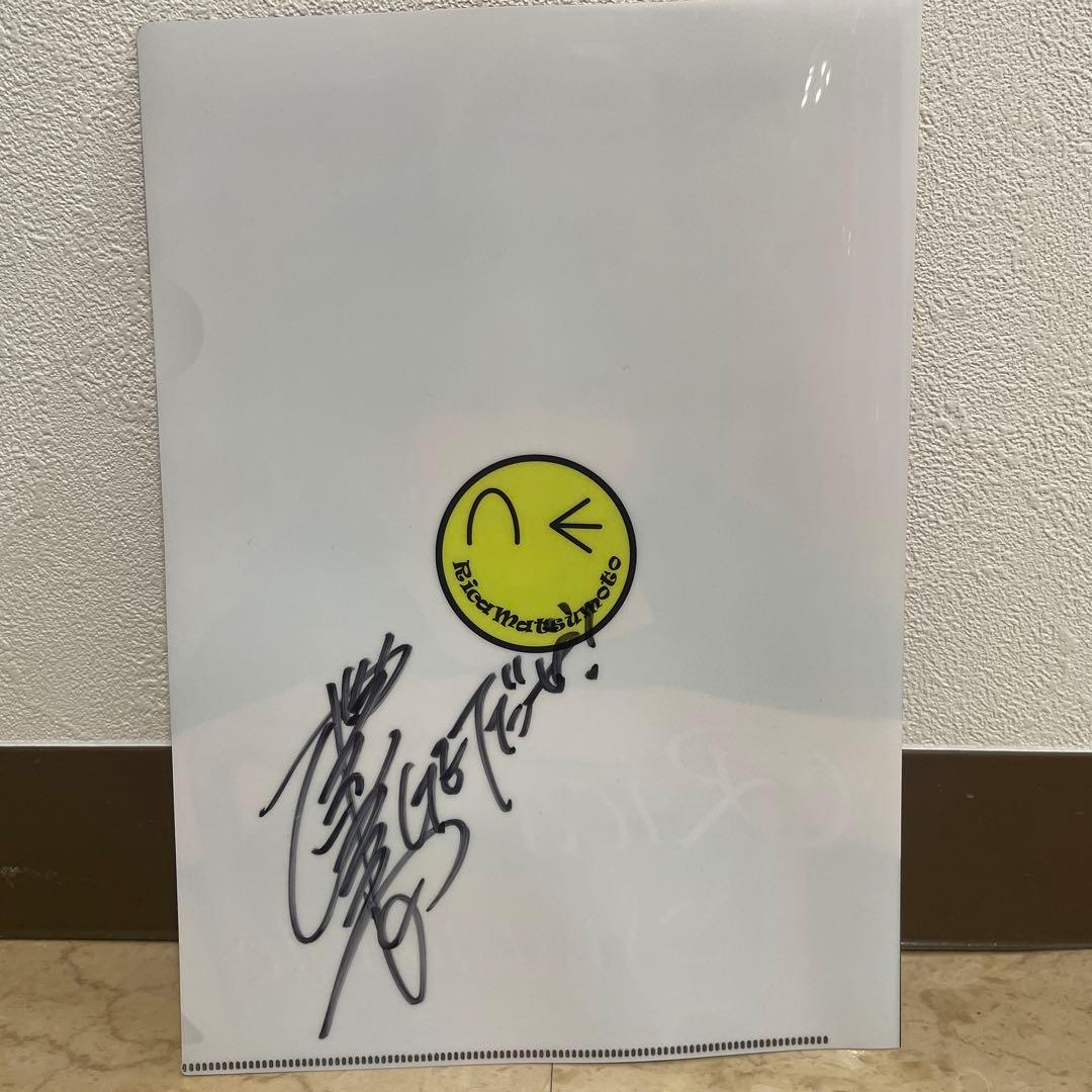 松本梨香直筆サイン入り 松本梨香デザインクッション、ファイル、タオル5点